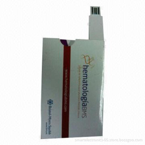 Paper-card USB flash drives with 64MB-128GB capacity, your magazines, your logo available